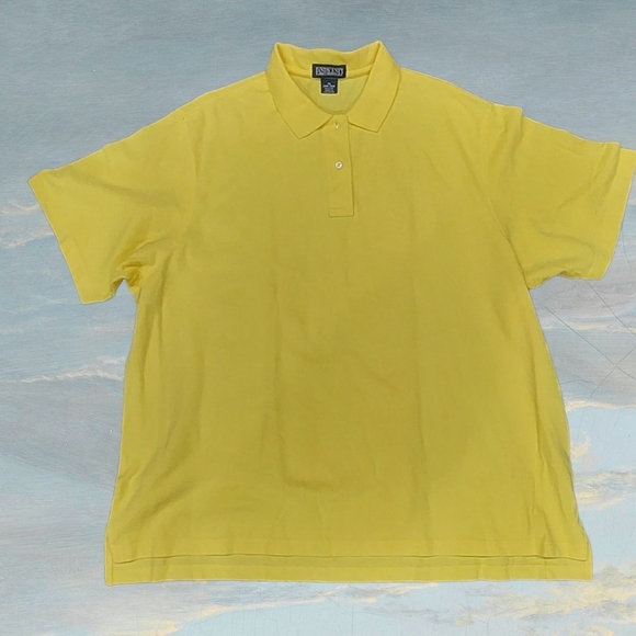 Lands End Unisex Yellow Polo Short Sleeve Shirt Sz 3X - Picture 3 of 8